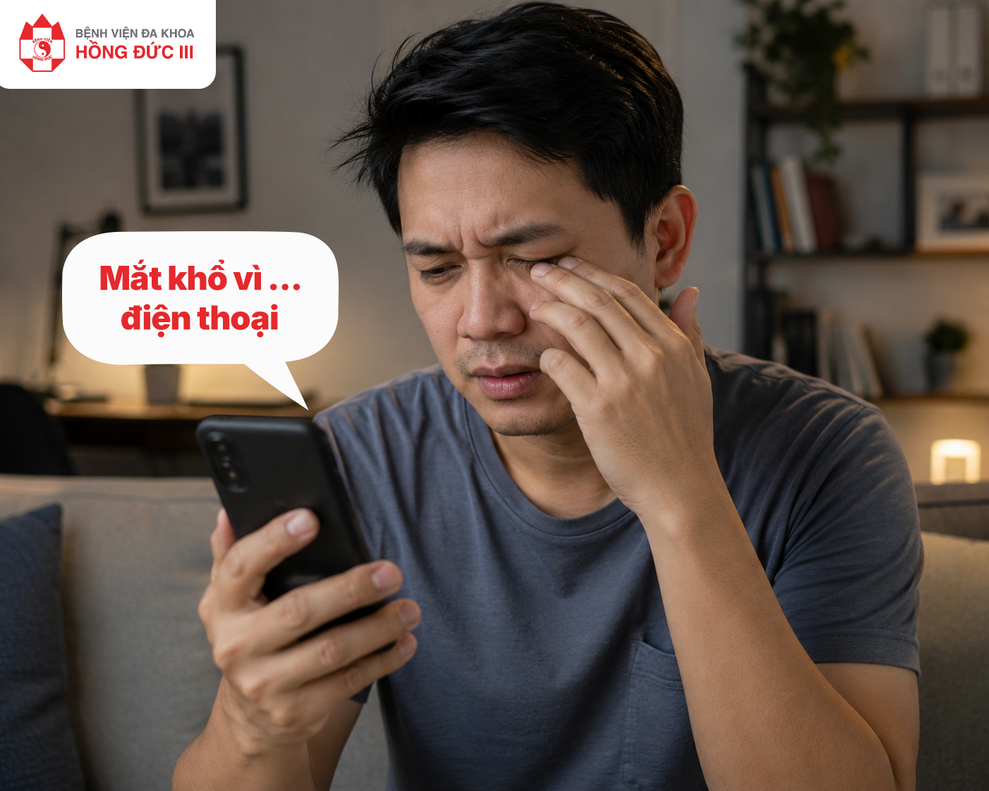 Mắt khổ vì … điện thoại