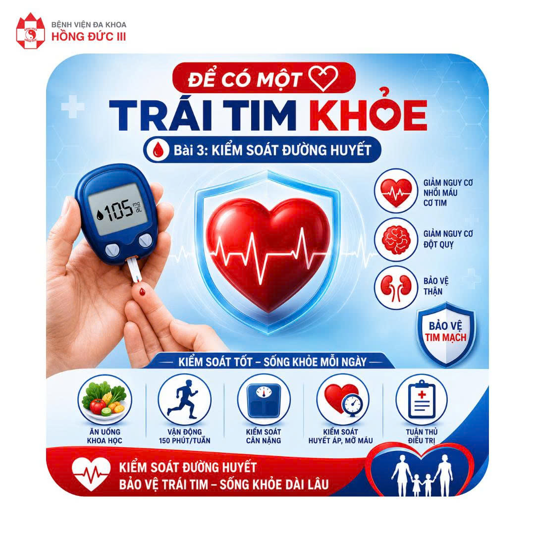 ĐỂ CÓ MỘT TRÁI TIM KHỎE
Bài 3: Kiểm soát đường huyết