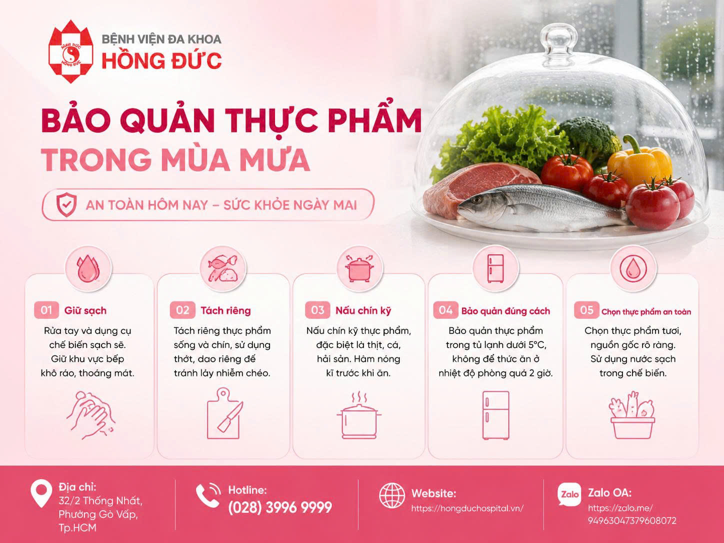 AN TOÀN NGƯỜI BỆNH THÁNG 6
CHỦ ĐỘNG PHÒNG BỆNH LIÊN QUAN ĐẾN THỰC PHẨM TRONG MÙA NẮNG NÓNG
