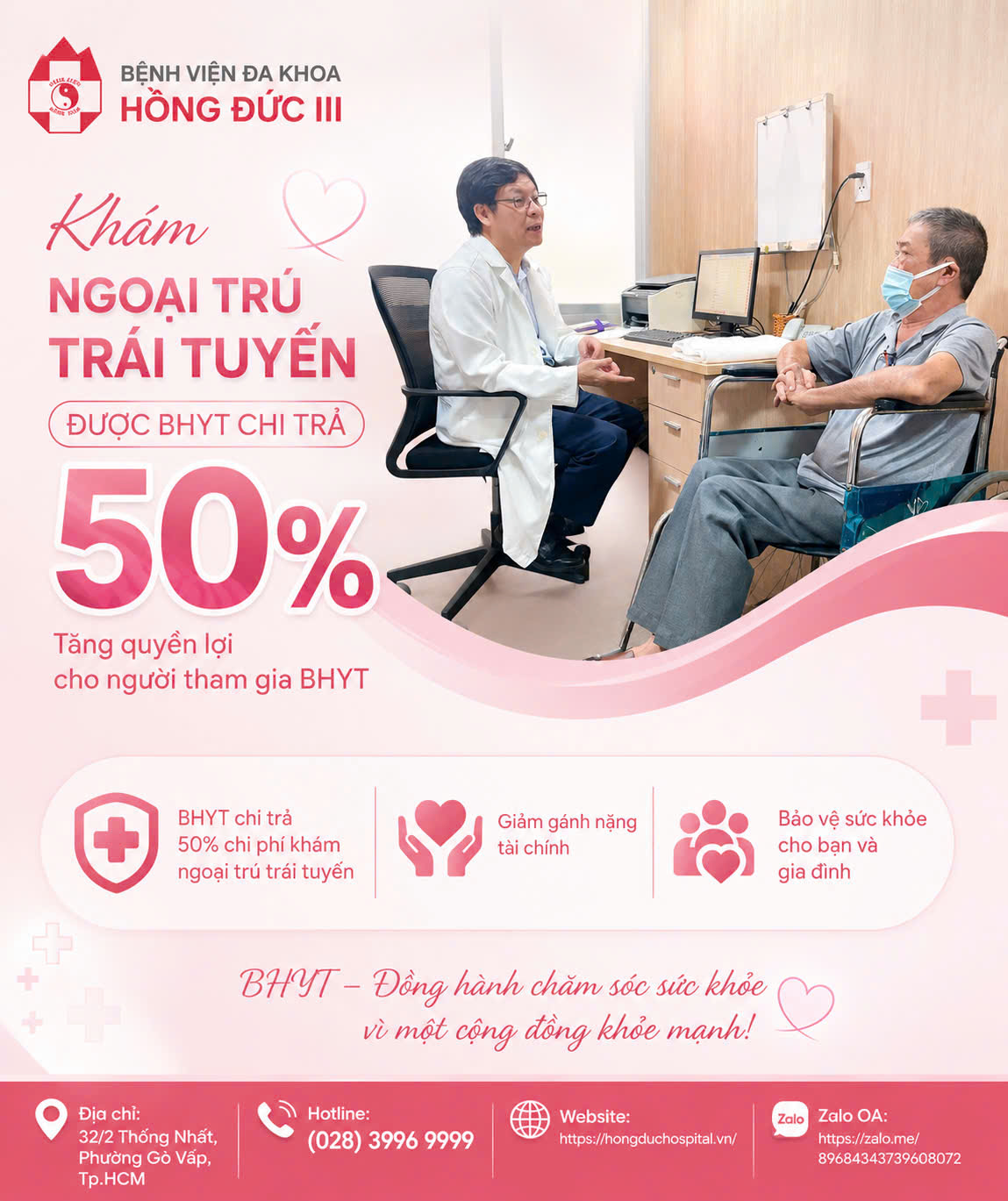 Khám ngoại trú trái tuyến được BHYT chi trả 50%:
NGƯỜI DÂN THÊM CƠ HỘI TIẾP CẬN DỊCH VỤ Y TẾ CHẤT LƯỢNG