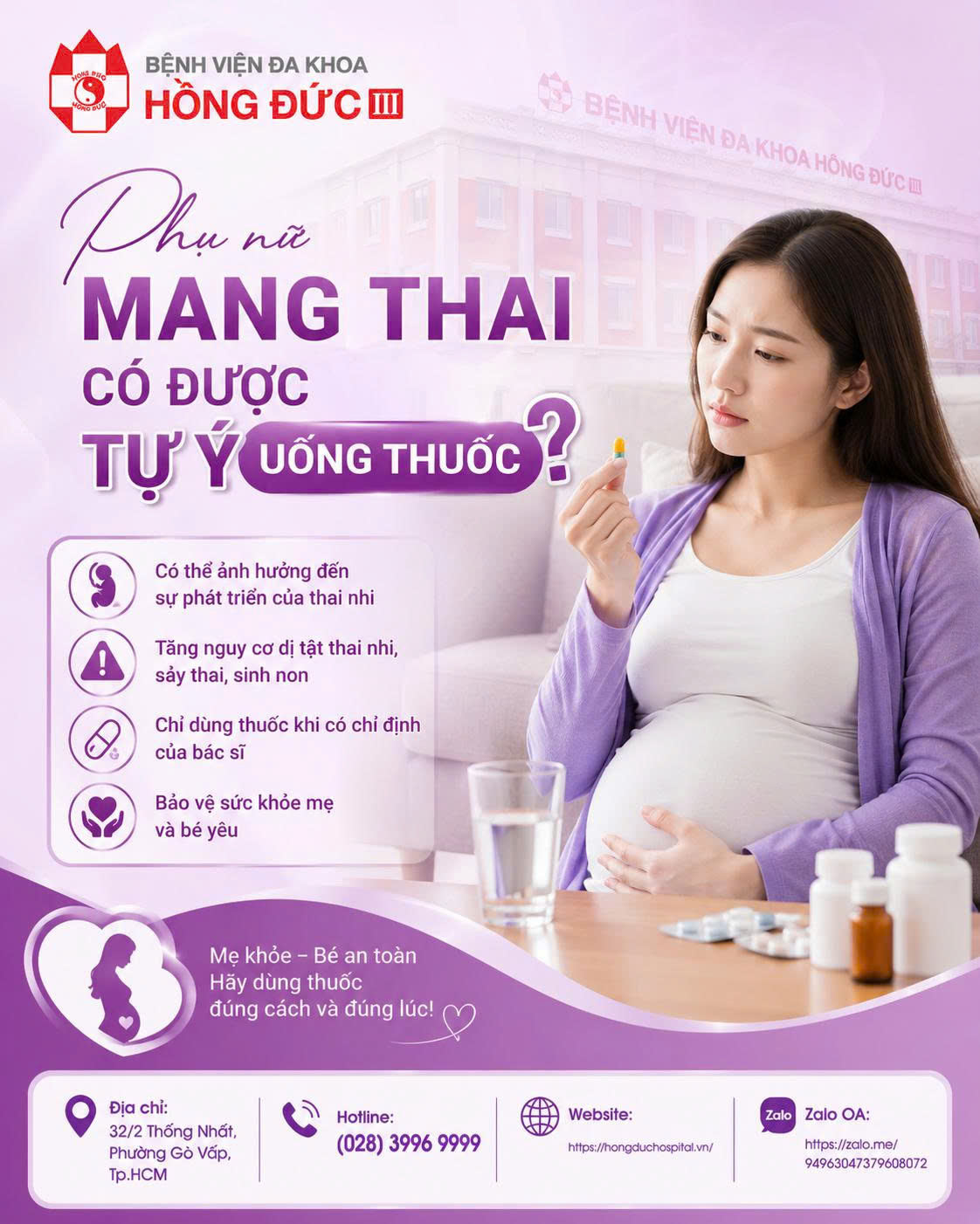 PHỤ NỮ MANG THAI CÓ ĐƯỢC TỰ Ý DÙNG THUỐC?