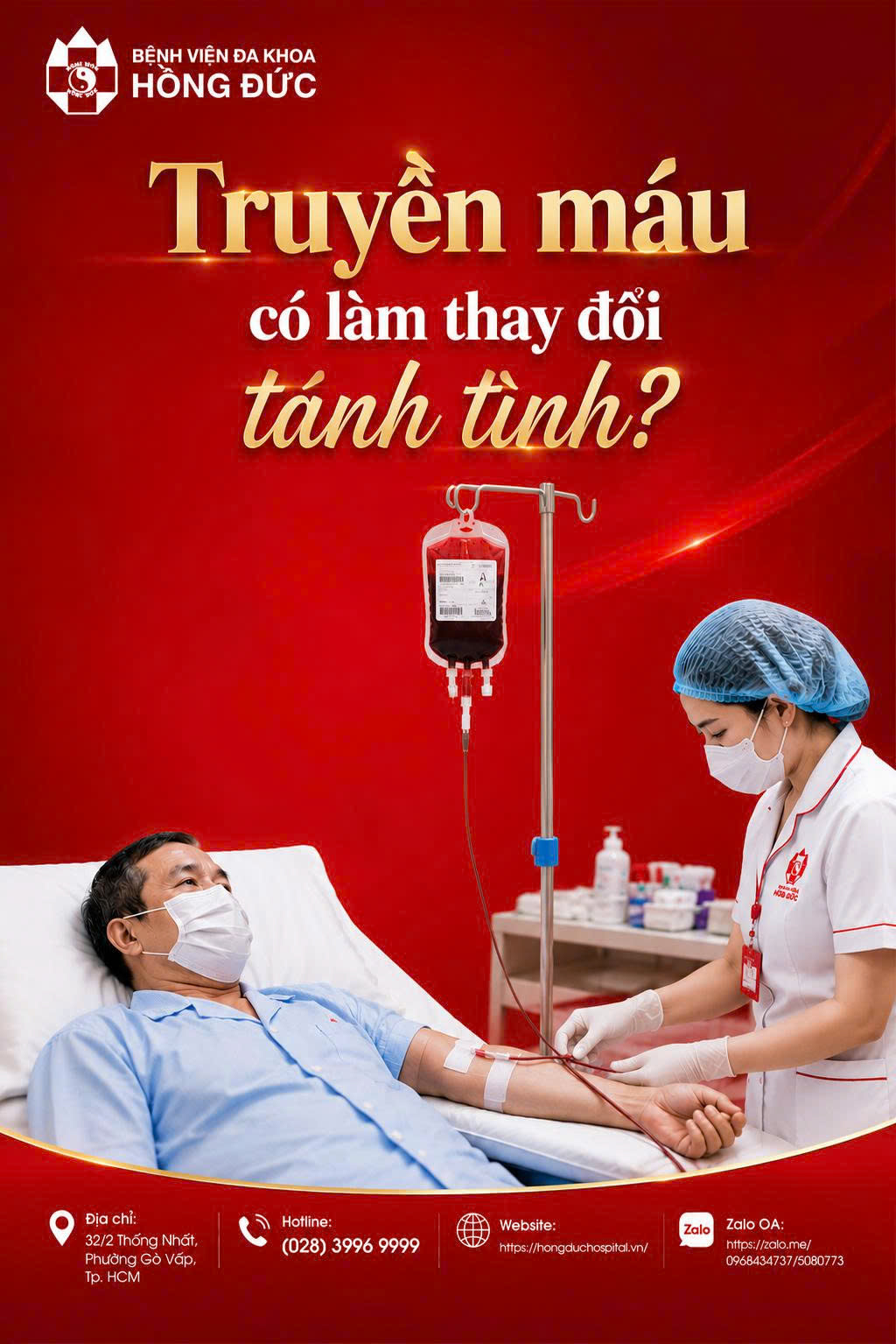 Truyền máu có làm thay đổi tánh tình?