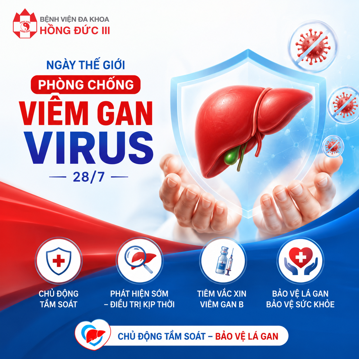 Ngày Thế giới Phòng chống Viêm gan virus (28/7):
CHỦ ĐỘNG TẦM SOÁT – BẢO VỆ LÁ GAN