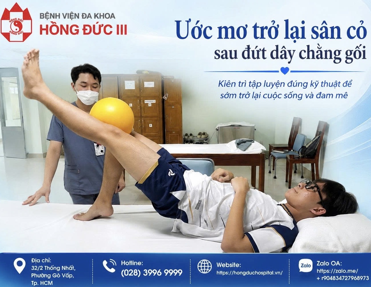 Chàng trai 17 tuổi mơ ước trở lại sân cỏ sau đứt dây chằng gối