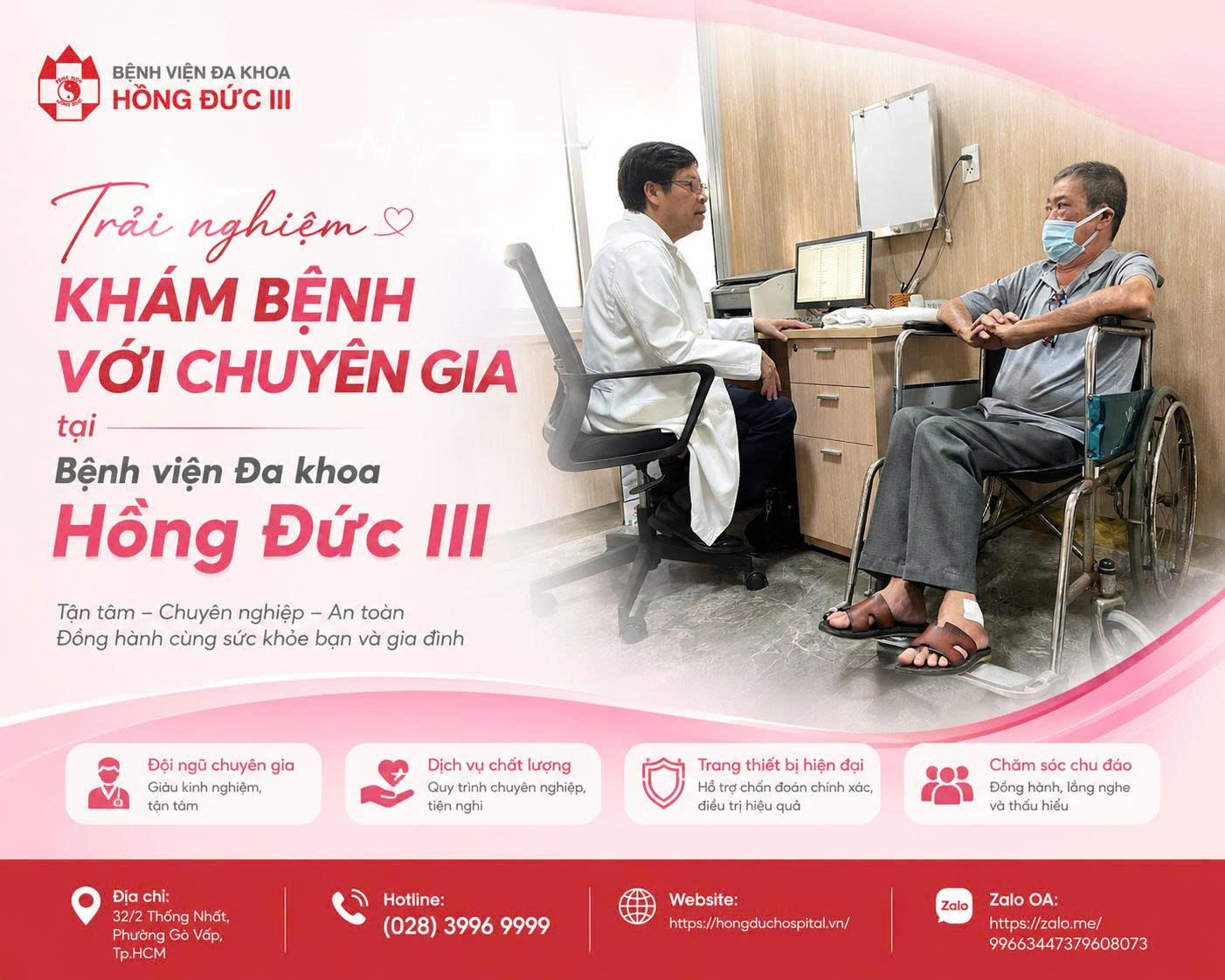 Khám bệnh với chuyên gia – Trải nghiệm chăm sóc sức khỏe chất lượng cao tại Bệnh viện Đa khoa Hồng Đức III