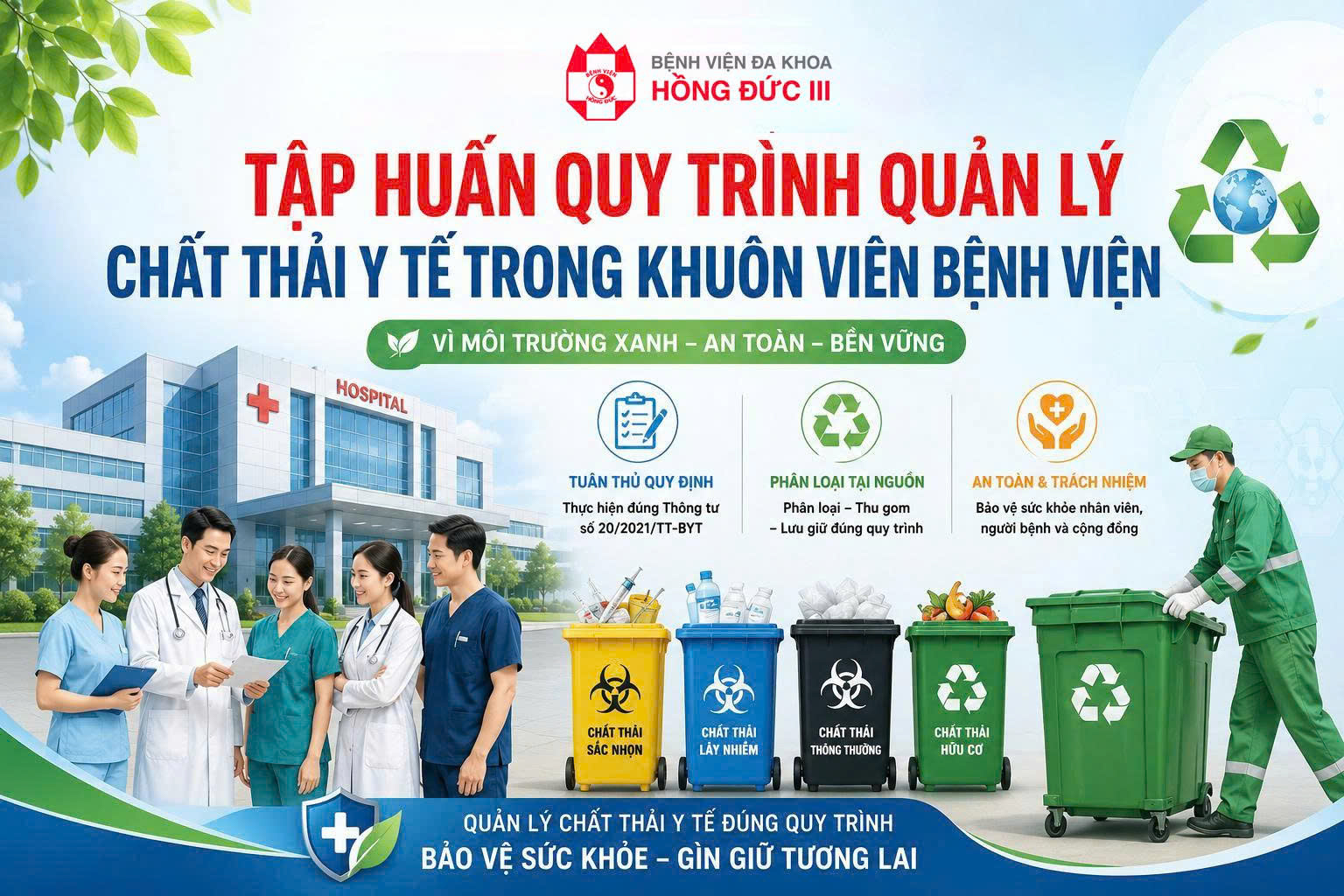 Tập huấn quản lý chất thải y tế: NÂNG CAO AN TOÀN, BẢO VỆ SỨC KHỎE CỘNG ĐỒNG