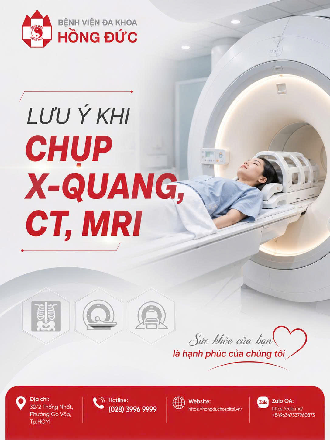 Khi chụp X-quang, CT và MRI: Cần lưu ý những gì?