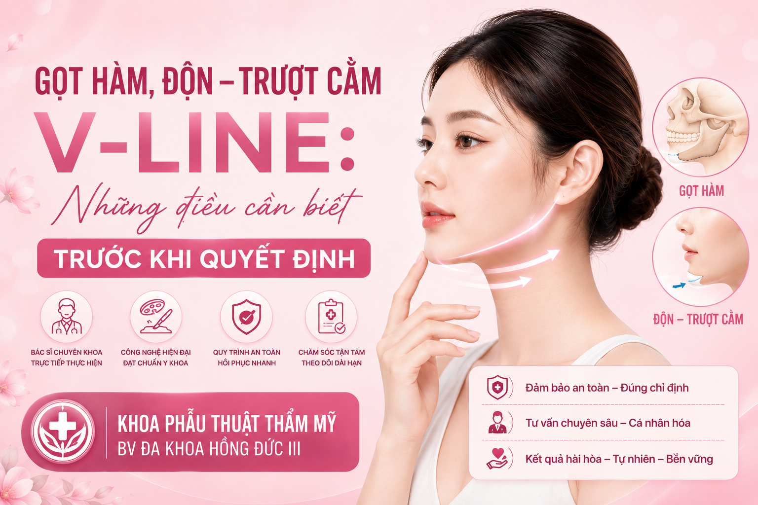 Gọt hàm, độn- trượt cằm V-line: Những điều cần biết trước khi quyết định