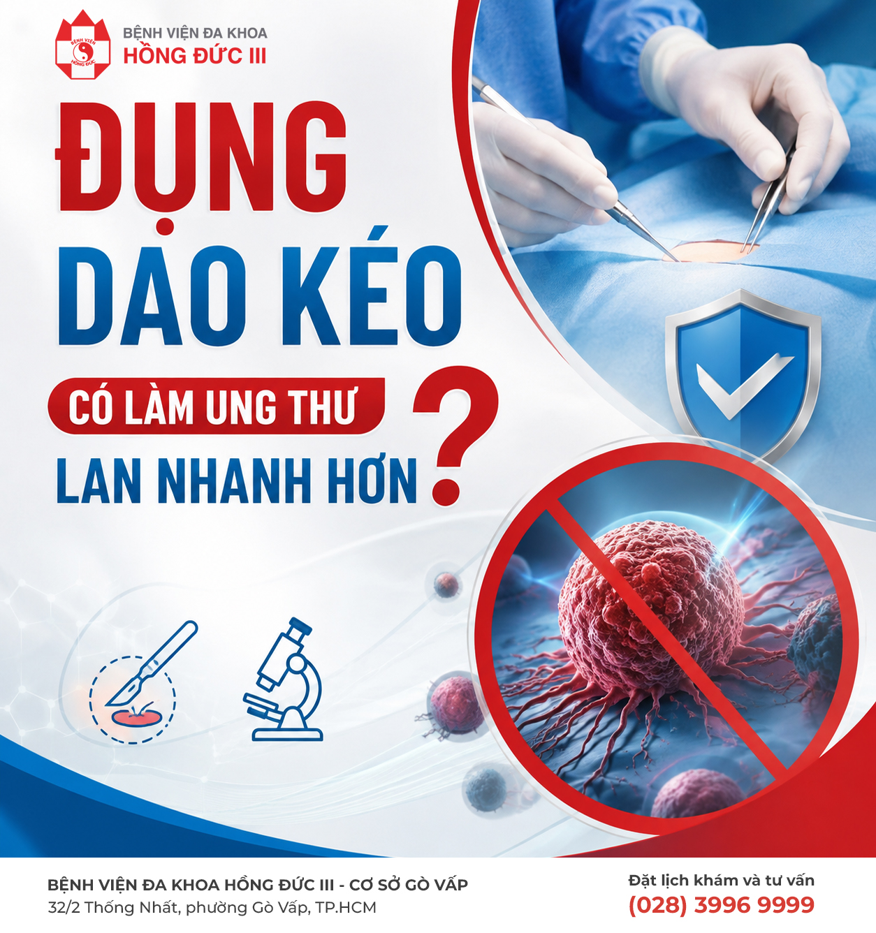 “Đụng dao kéo” có làm ung thư lan nhanh hơn?