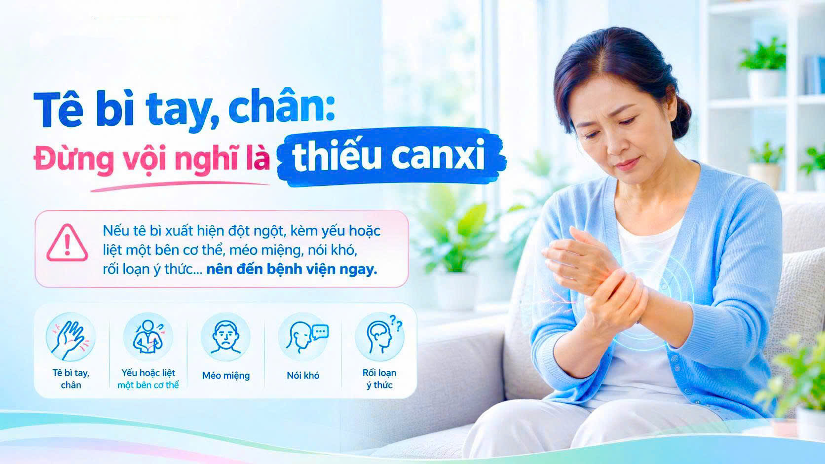 Tê bì tay, chân: Đừng vội nghĩ là thiếu canxi