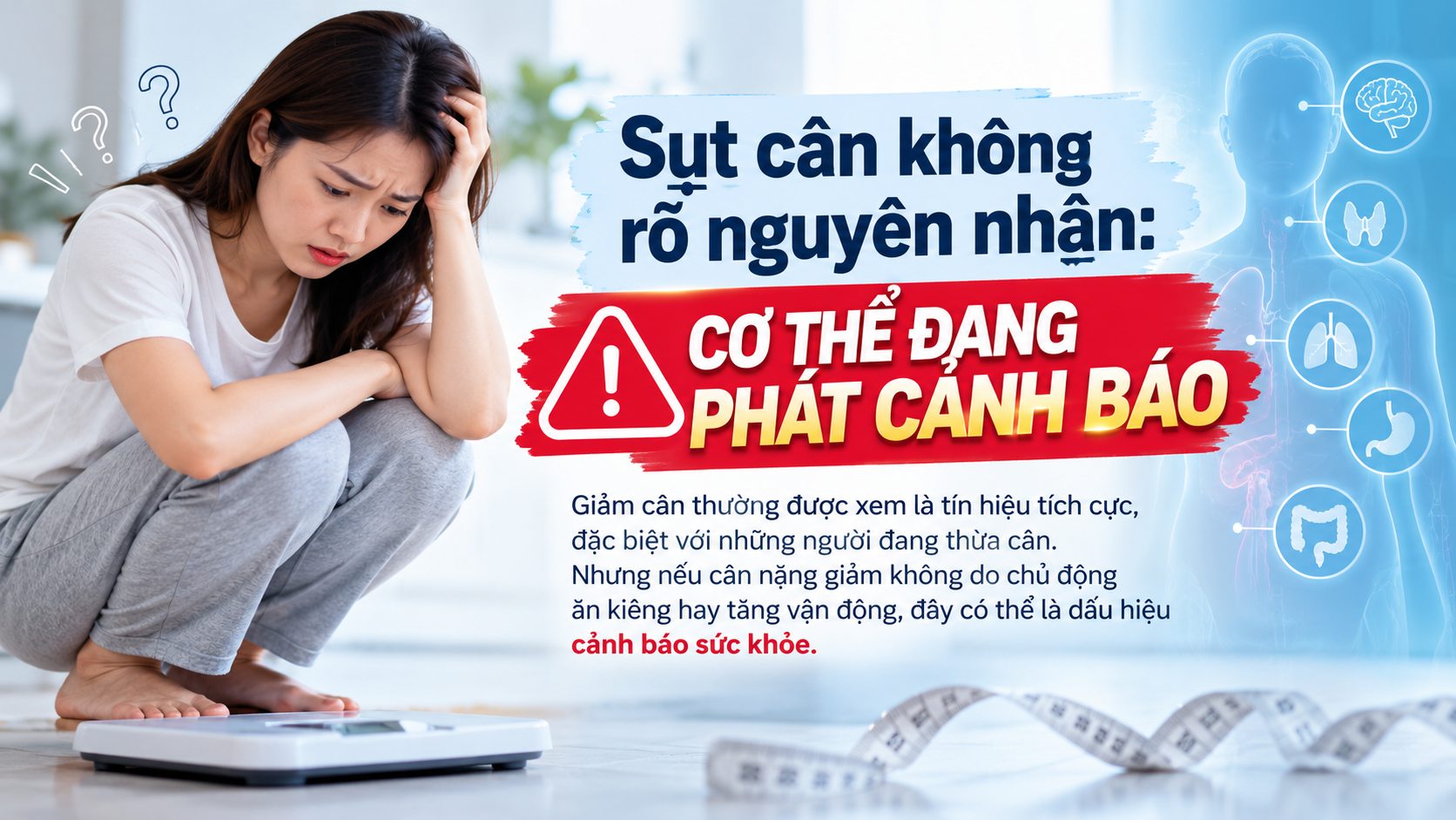 Sụt cân không rõ nguyên nhân: CƠ THỂ ĐANG PHÁT CẢNH BÁO