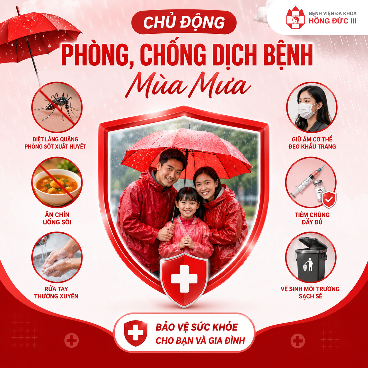 Ngành Y tế khuyến cáo chủ động phòng, chống dịch bệnh mùa mưa